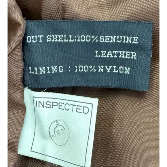 PELLE New York Milano 100% Leather Jacket Brown Women's Size L - Picture 11 of 12